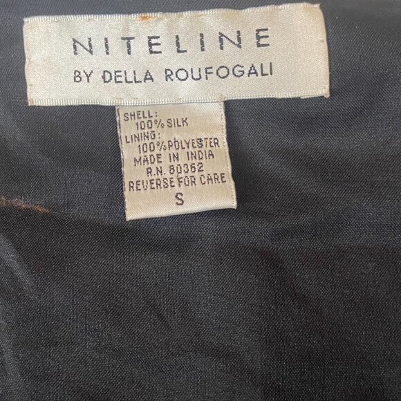 Niteline By Della Roufogati Silk and Sequin Jacket Sz S - Picture 11 of 13